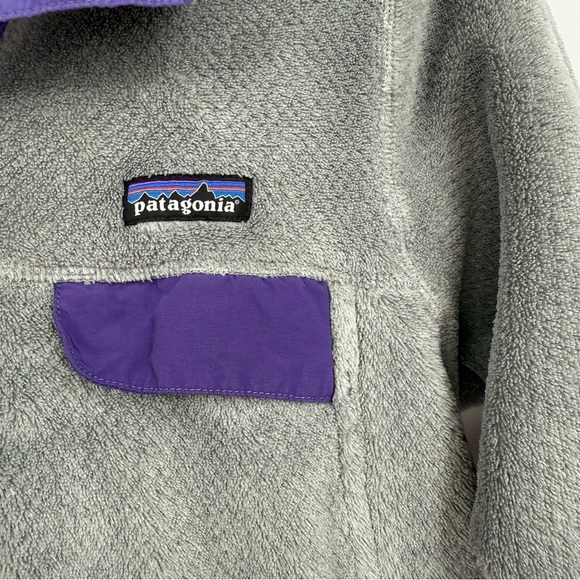 PATAGONIA Re-Tool T-Snap Pullover Fleece Jacket Women's Size Small Gray Purple - Picture 6 of 10